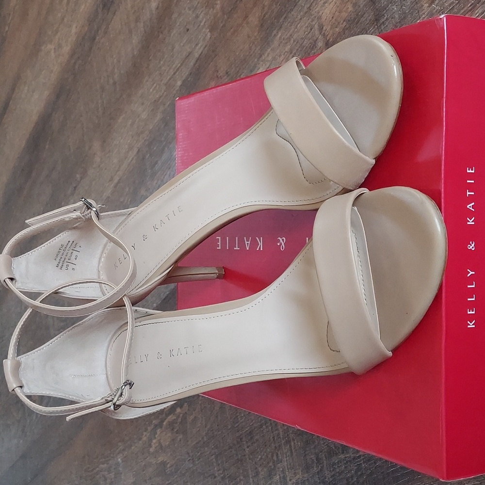 Kelly & Katie Nude Ankle Strap Heel